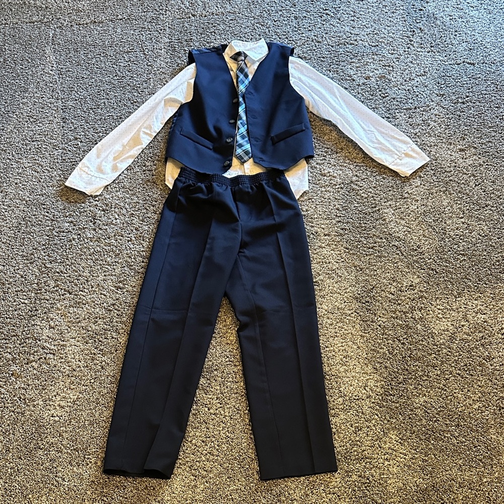 Boys Navy 4 Piece Suit